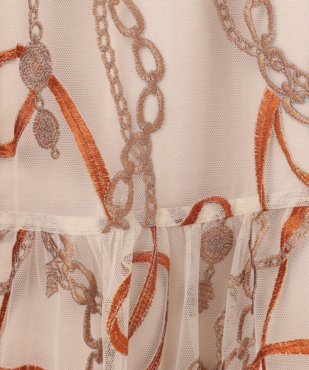 GRACE CONTINENTAL チェーン刺繍ワンピース キナリ