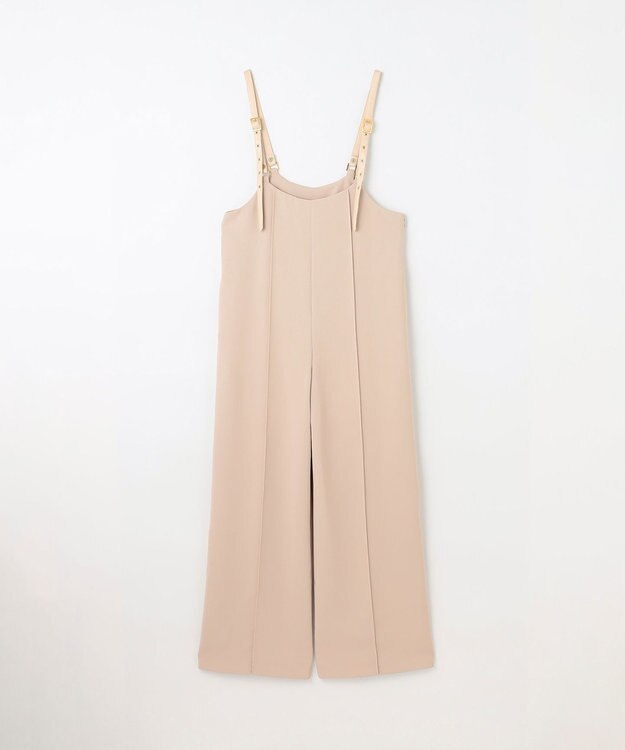 【GRACE CONTINENTAL】 ニット オールインワン ベージュ 麻調ベルトサロペット / GRACE CONTINENTAL | GRACE CONTINENTAL