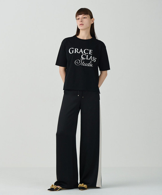 サテンラインイージーパンツ　グレースコンチネンタル サテンラインイージーパンツ / GRACE CONTINENTAL | GRACE