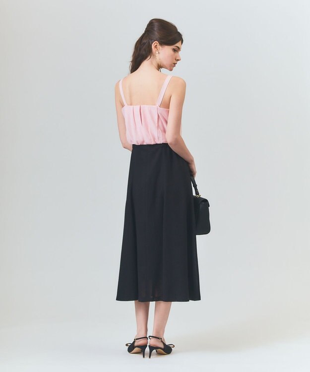 GRACE CONTINENTAL リネンライクバイカラーワンピース ピンク