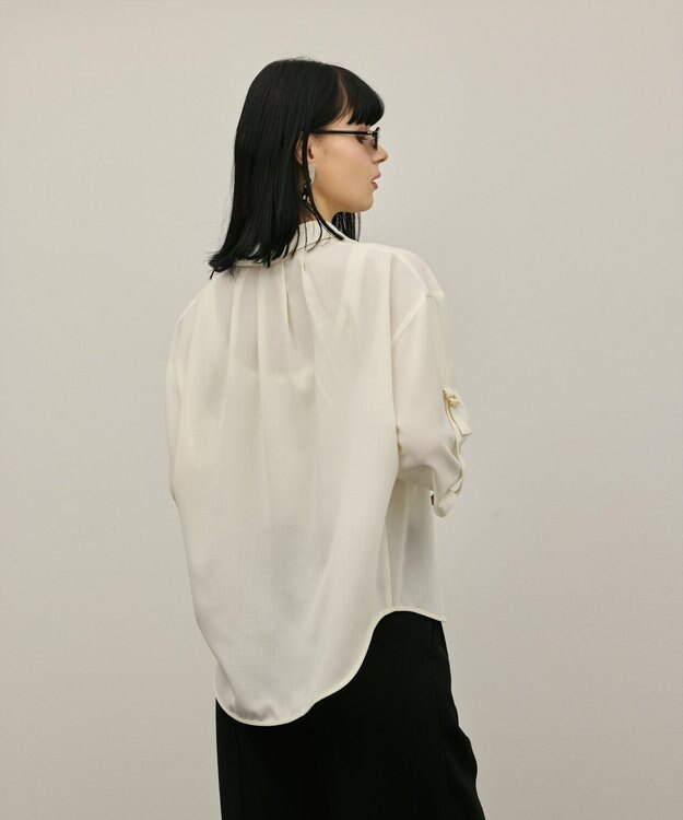 GRACE CONTINENTAL ロールアップスリーブトップス キナリ