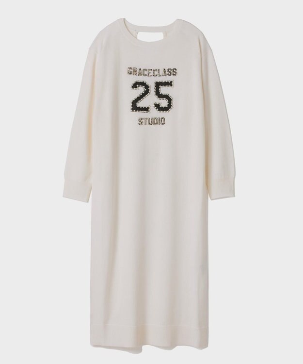 GRACE CONTINENTAL ナンバーモチーフニットワンピース キナリ