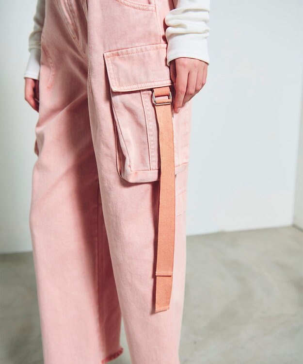 GRACE CONTINENTAL コクーンデニムカーゴパンツ ピンク