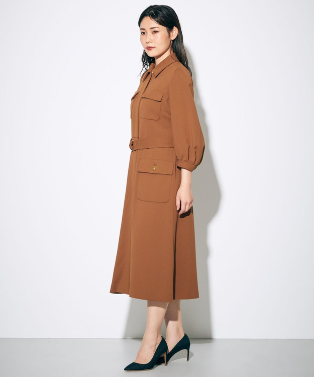 グレースコンチネンタル　ミリタリーフロントジップワンピース GRACE CONTINENTAL ミリタリーフロントジップワンピース