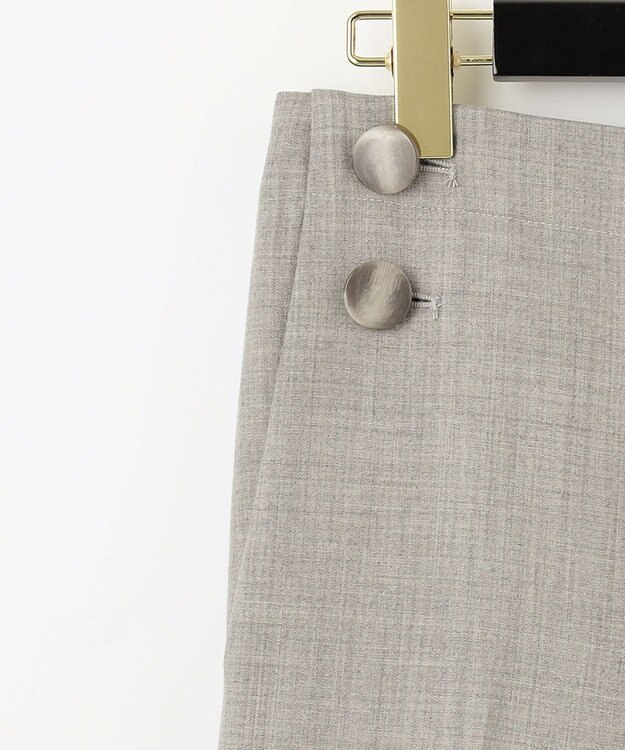 GRACE CONTINENTAL ウールストレッチセミワイドパンツ グレー