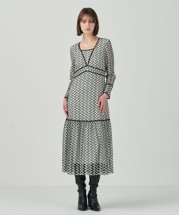 GRACE CONTINENTAL レースロングワンピース キナリ