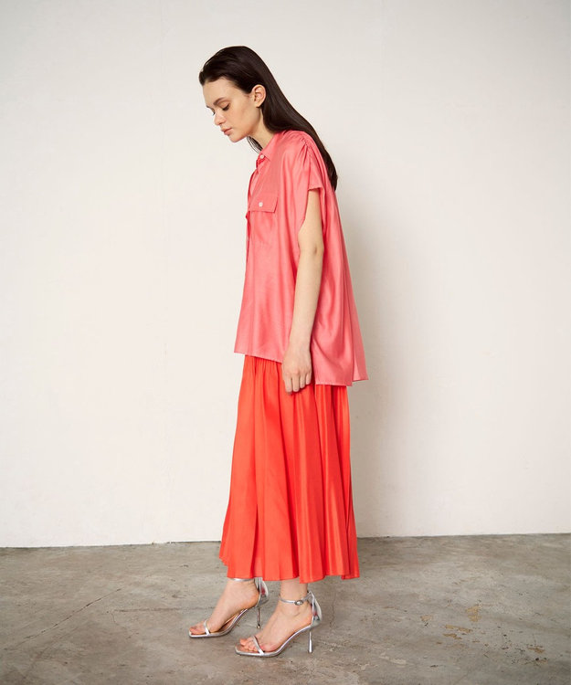 GRACE CONTINENTAL ギャザーシャツ ピンク