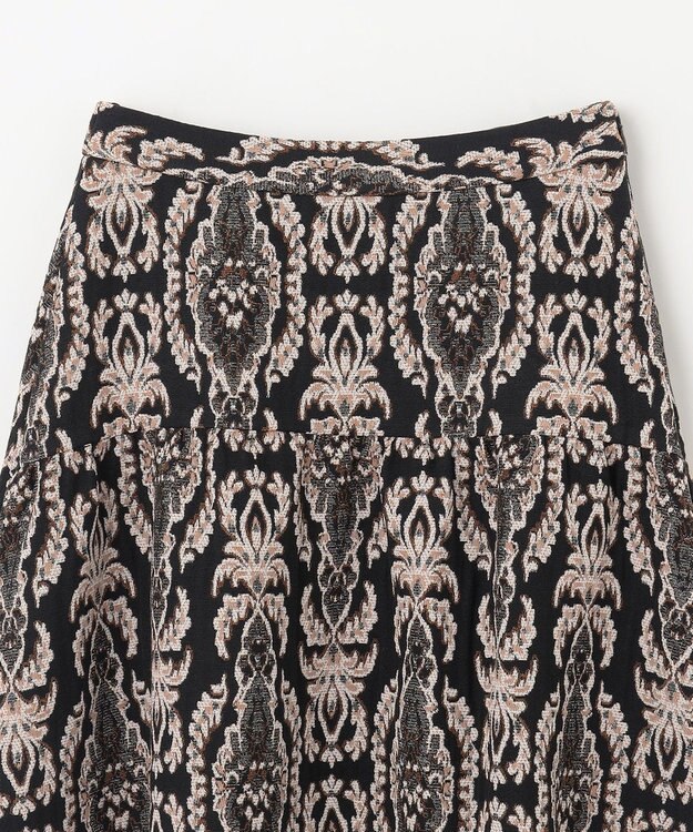 GRACE CONTINENTAL オーナメントジャガードスカート ブラック