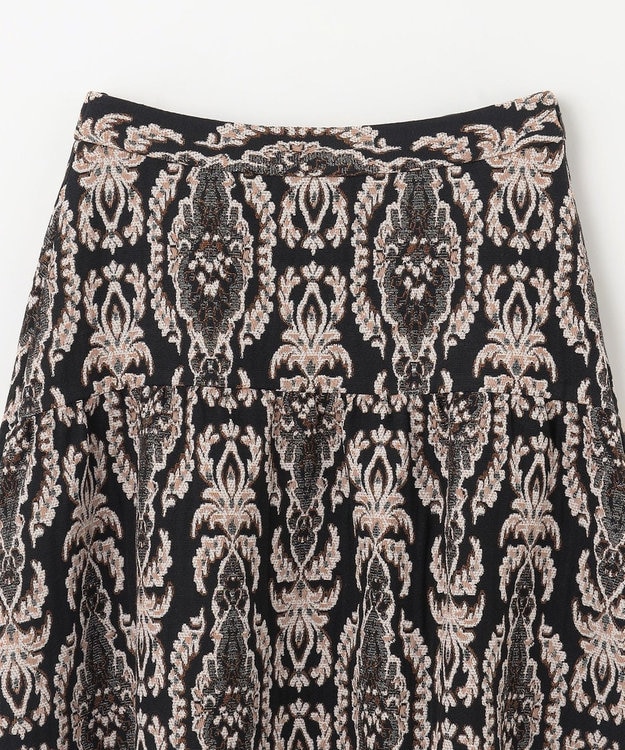 GRACE CONTINENTAL オーナメントジャガードスカート ブラック
