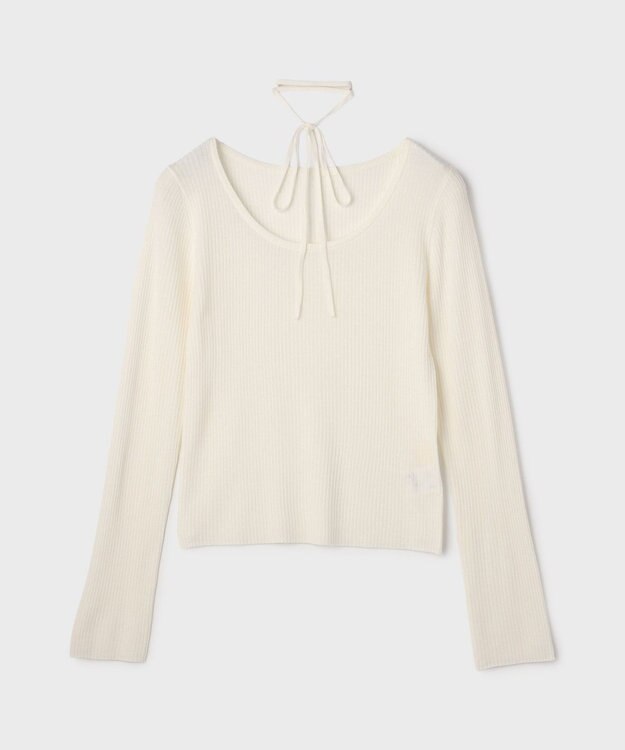 GRACE CONTINENTAL バイカラーリブニットトップ キナリ