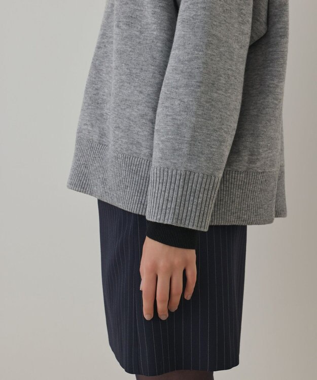 GRACE CONTINENTAL ハーフジップニットトップ グレー