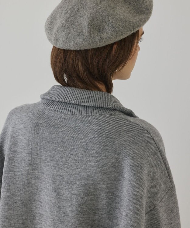 GRACE CONTINENTAL ハーフジップニットトップ グレー