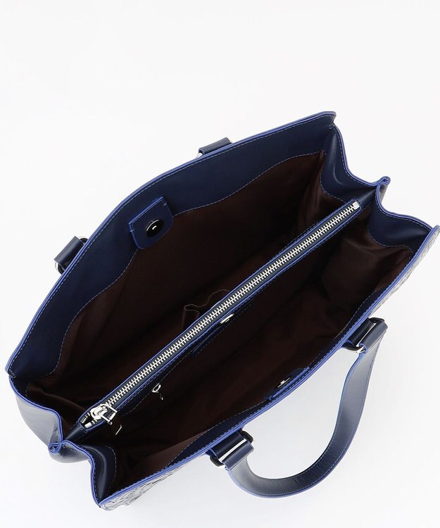 GRACE CONTINENTAL Leather Tote Bag ネイビー