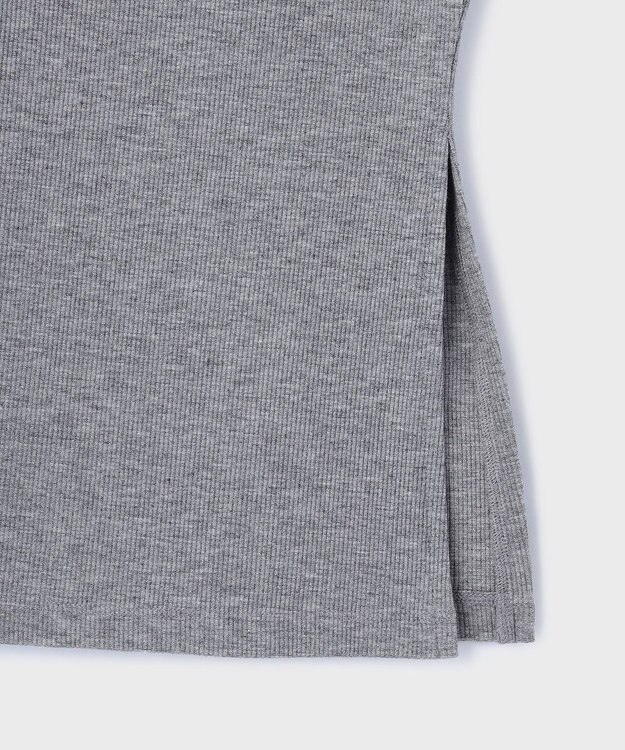 GRACE CONTINENTAL ラメリブジャージトップ グレー