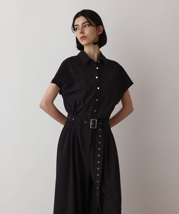 GRACE CONTINENTAL シャツオールインワン ブラック