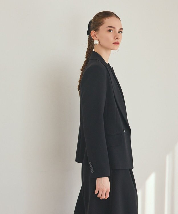 GRACE CONTINENTAL トリアセコンシャスジャケット ブラック