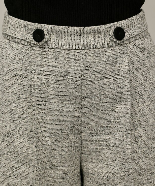 GRACE CONTINENTAL ツイードタックショートパンツ グレー
