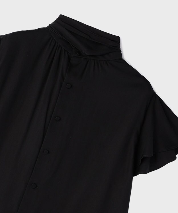 GRACE CONTINENTAL フリルボウタイブラウス ブラック