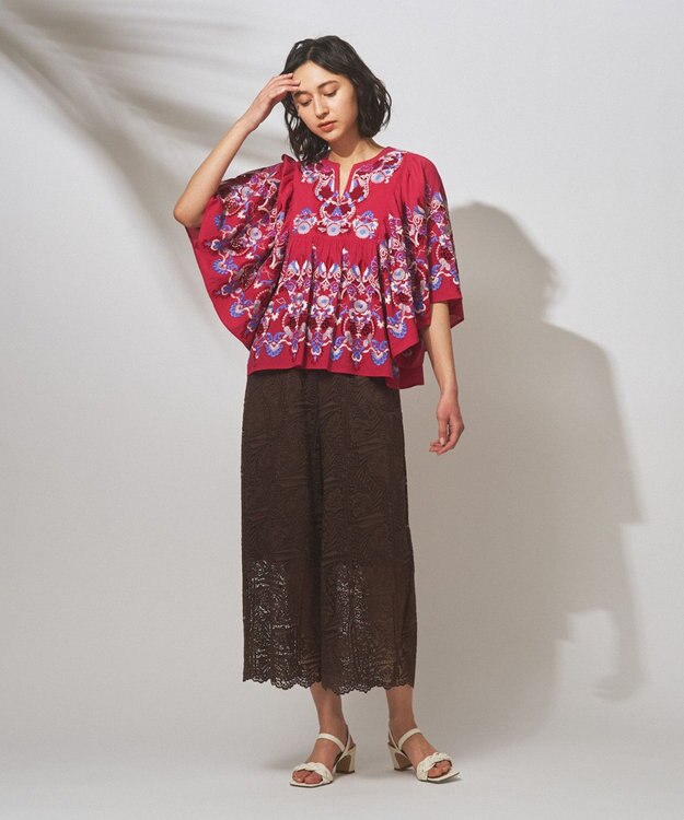 刺繍カフタンギャザートップ / GRACE CONTINENTAL | GRACE CONTINENTAL グレースコンチネンタル 通販