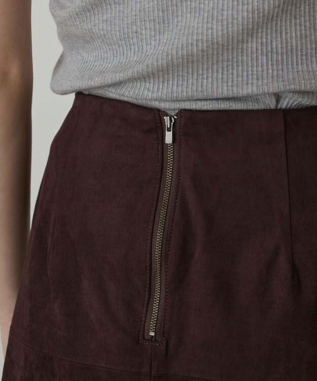 GRACE CONTINENTAL パッチワークミニスカート ダークブラウン