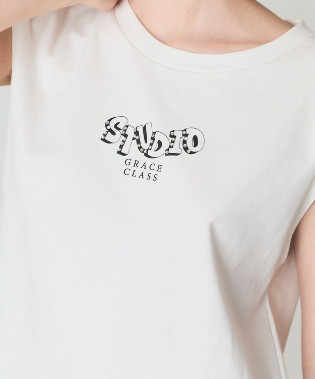 GRACE CONTINENTAL グラフィティビジューノースリーブ ホワイト