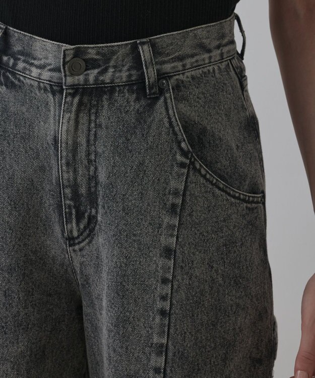 GRACE CONTINENTAL カーブデニムパンツ グレー