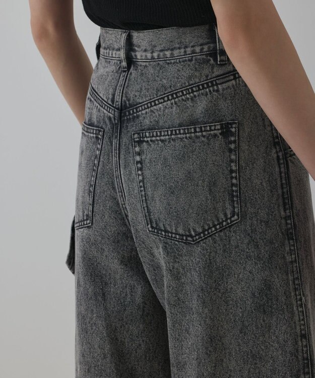 GRACE CONTINENTAL カーブデニムパンツ グレー