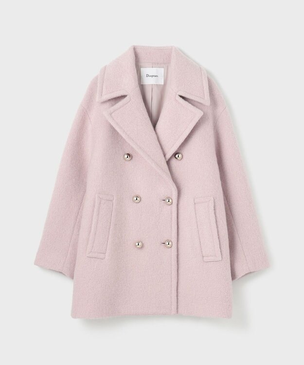 GRACE CONTINENTAL モヘヤシャギーPコート ピンク