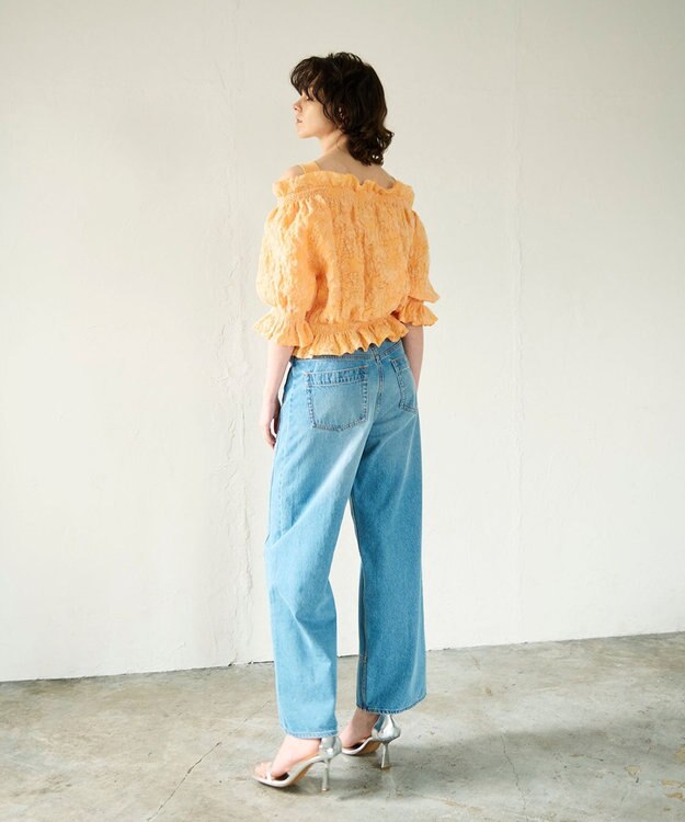 GRACE CONTINENTAL ドルマンフクレジャガードニットトップ オレンジ