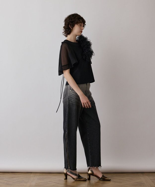 GRACE CONTINENTAL シアーケープカットトップ ブラック