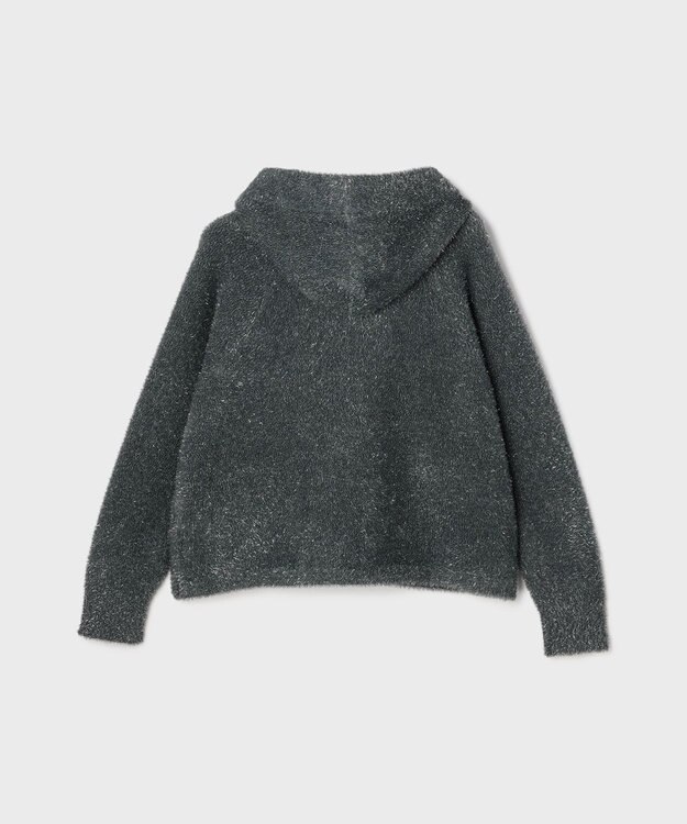 GRACE CONTINENTAL フェザーニットパーカー チャコール