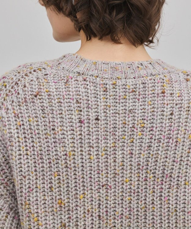 GRACE CONTINENTAL ケーブルニットトップ グレー