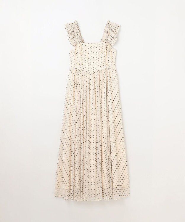 GRACE CONTINENTAL ドットジャガードノースリーブワンピース キナリ