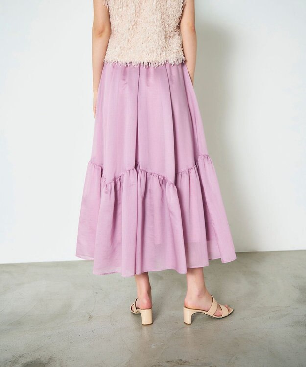 GRACE CONTINENTAL ティアードボリュームスカート ピンク
