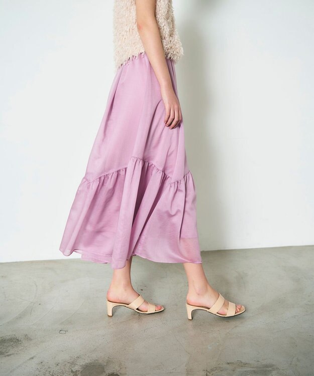 GRACE CONTINENTAL ティアードボリュームスカート ピンク