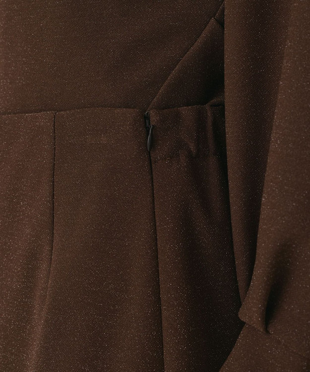 GRACE CONTINENTAL ラメカットスカート ブラウン