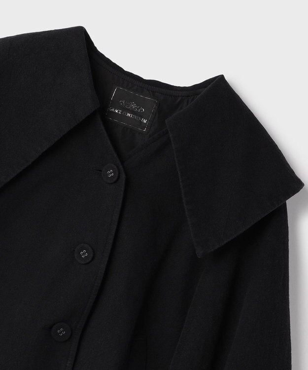 GRACE CONTINENTAL リネンオックスケープジャケット ブラック