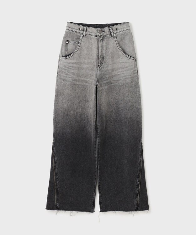 GRACE CONTINENTAL サス付zipデニムパンツ ブラック