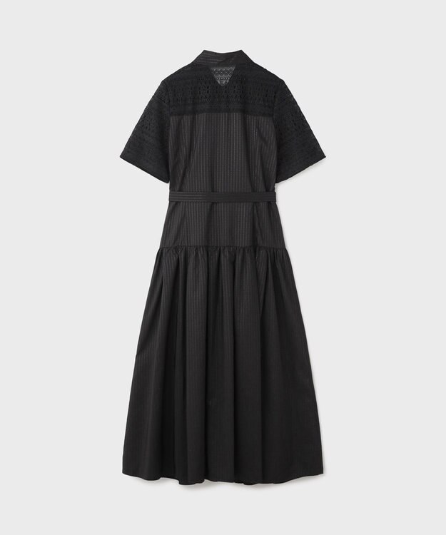 GRACE CONTINENTAL レースドッキングフレアワンピース ブラック