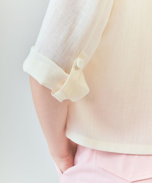 GRACE CONTINENTAL リネンライクシアージャケット キナリ