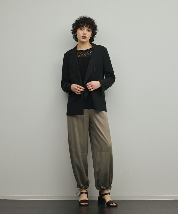 GRACE CONTINENTAL シアーウールジャケット ブラック