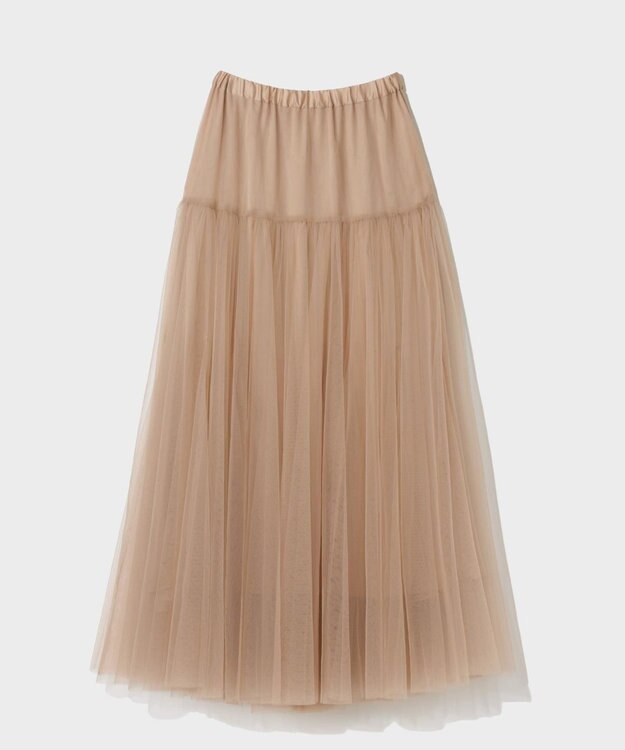 GRACE CONTINENTAL チュールボリュームスカート ベージュ