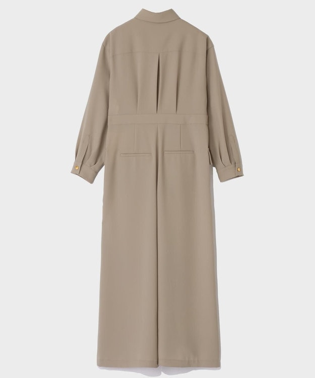 GRACE CONTINENTAL バックサテンオールインワン ベージュ