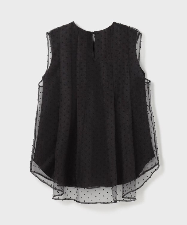 GRACE CONTINENTAL シアージャガードカットトップ ブラック