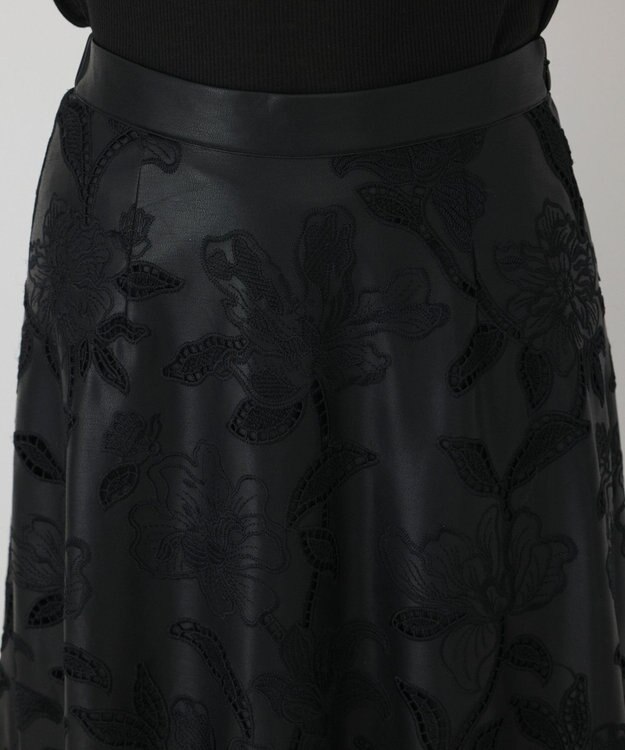 GRACE CONTINENTAL 【イベント店舗・ONLINE STORE先行アイテム】カットワークスカート ブラック