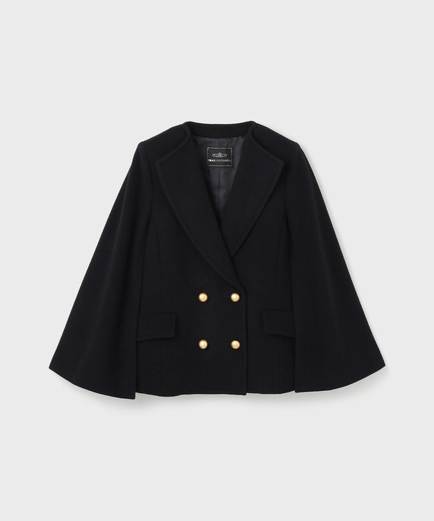 GRACE CONTINENTAL ウールケープジャケット ブラック