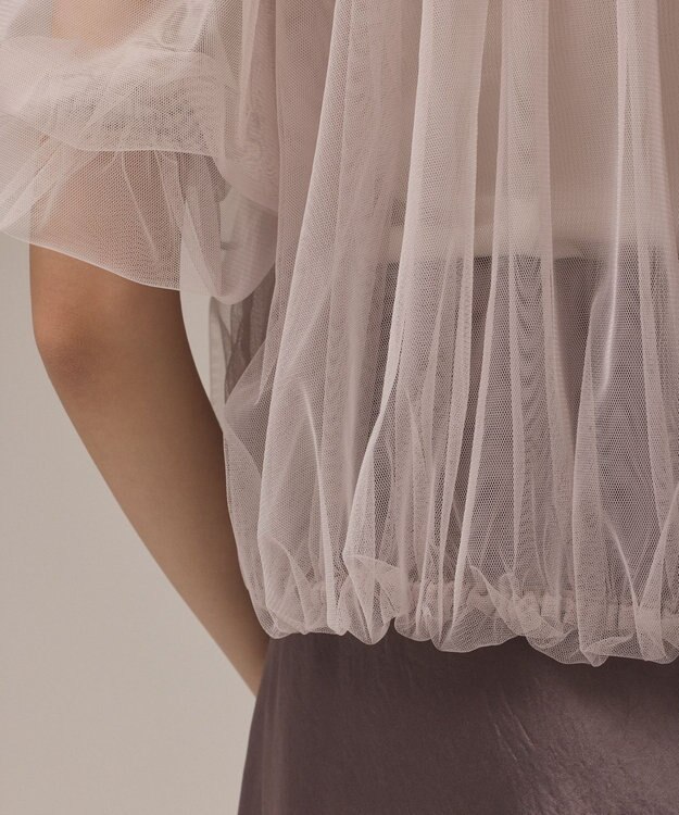 GRACE CONTINENTAL チュールシアーブルゾン ベージュ