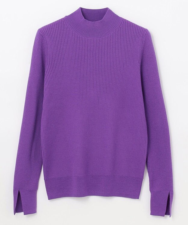 GRACE CONTINENTAL メリノウールリブトップ パープル