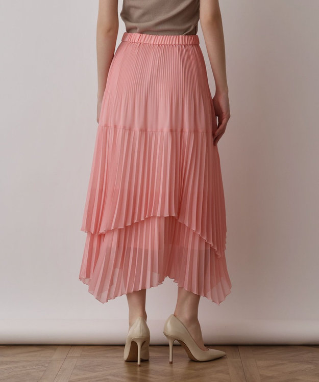 GRACE CONTINENTAL イレギュラープリーツスカート ピンク