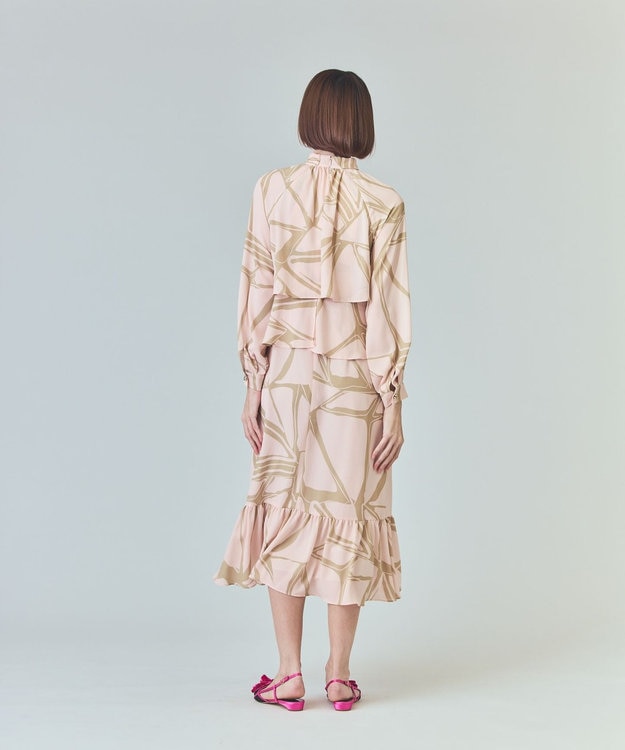 GRACE CONTINENTAL キカラッフルレイヤードワンピース ピンク